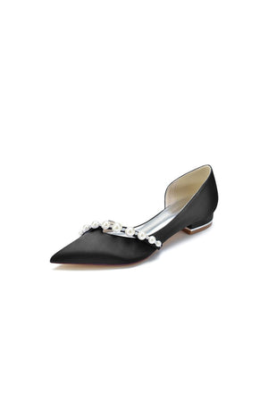 Pearl Pointed Toe Kitten Heels - KissProm