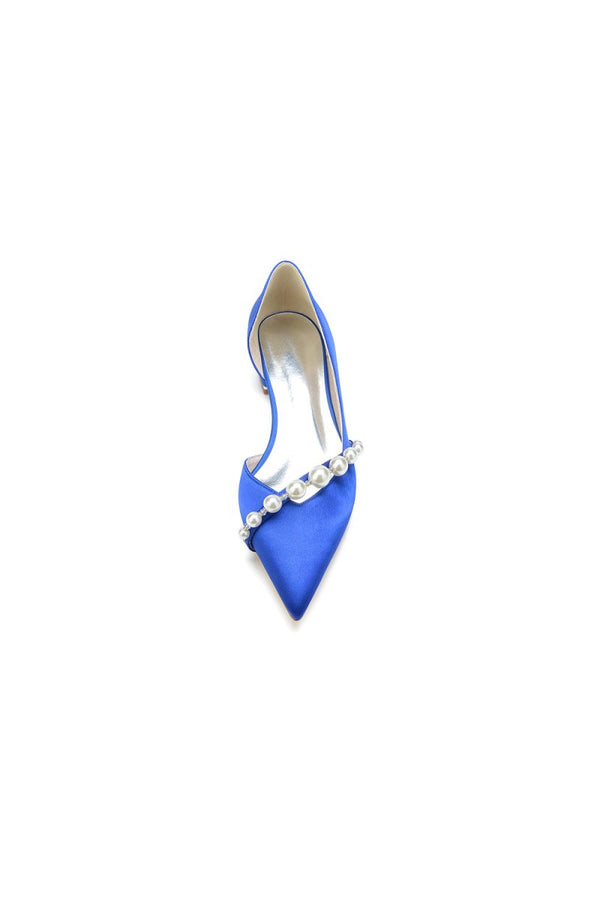 Pearl Pointed Toe Kitten Heels - KissProm