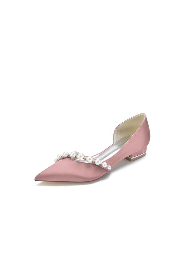 Pearl Pointed Toe Kitten Heels - KissProm