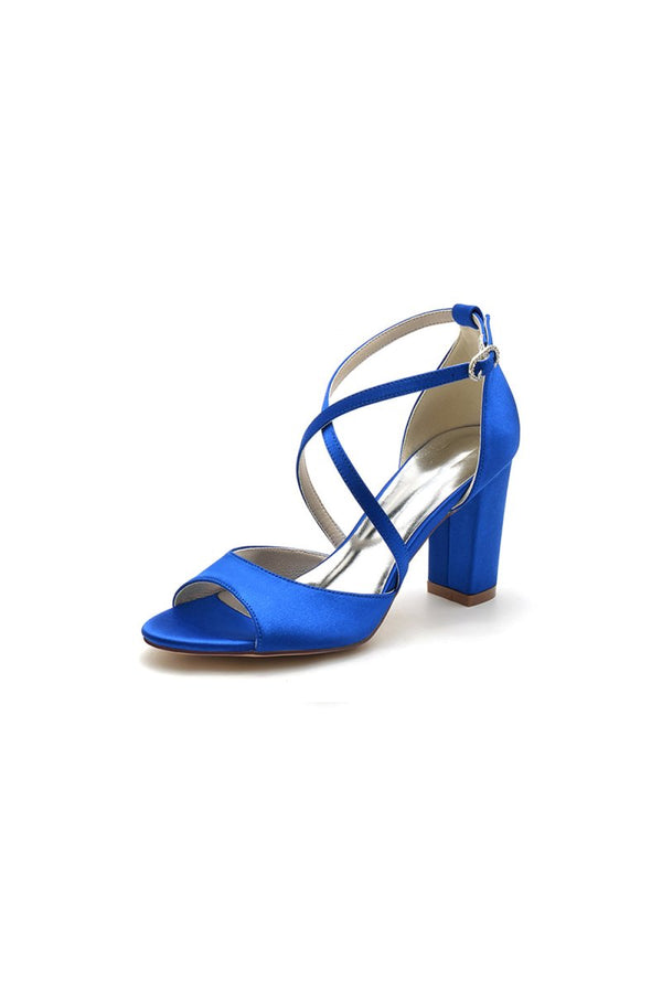 Peep Toe Cross Strap High Heels Party Shoes - KissProm