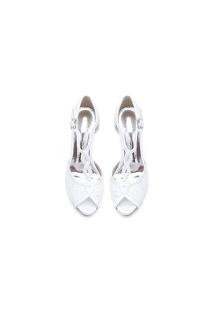 Peep Toe High Heel Shoes Ankle Strap - KissProm