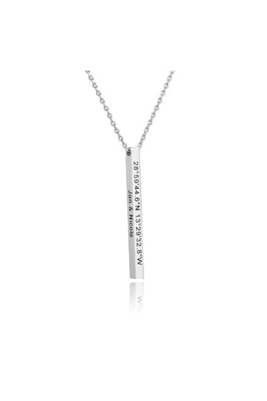 Personalized Gift 3D Bar Dimensional Pendant Necklaces - KissProm