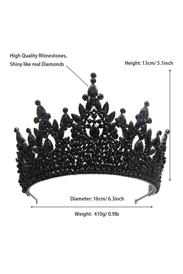 Pink Rhinestone Queen Tiara - KissProm