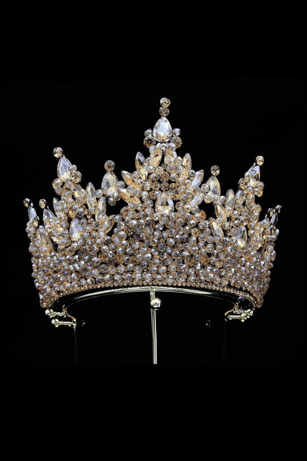 Pink Rhinestone Queen Tiara - KissProm