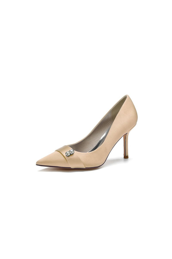 Pointed Toe Crystal High Heels Party Shoes - KissProm