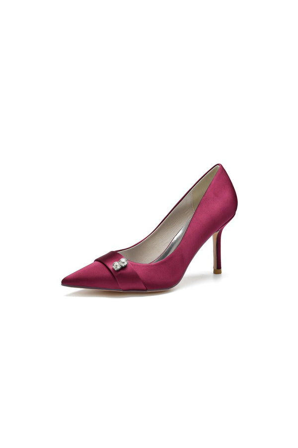 Pointed Toe Crystal High Heels Party Shoes - KissProm