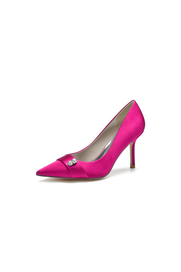Pointed Toe Crystal High Heels Party Shoes - KissProm