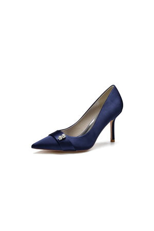 Pointed Toe Crystal High Heels Party Shoes - KissProm