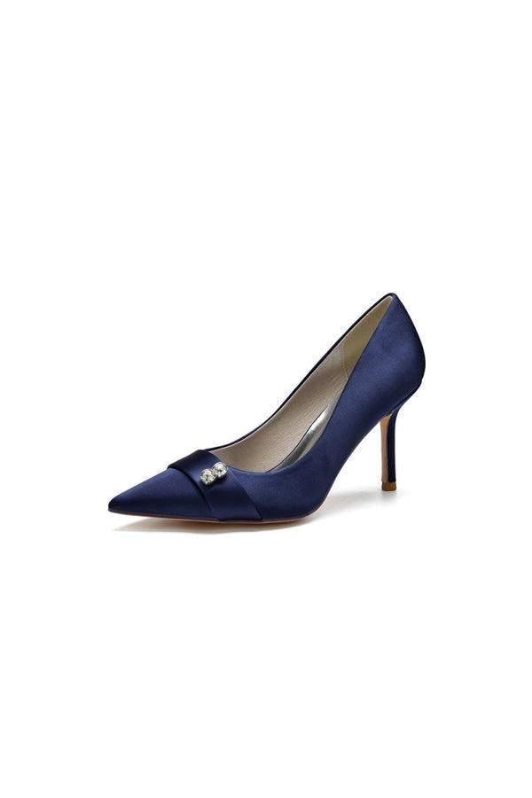 Pointed Toe Crystal High Heels Party Shoes - KissProm