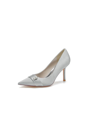 Pointed Toe Crystal High Heels Party Shoes - KissProm