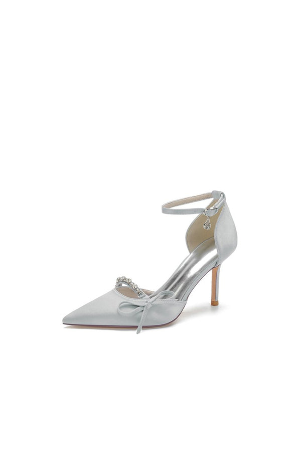 Pointed Toe Party Heels with Bow - KissProm