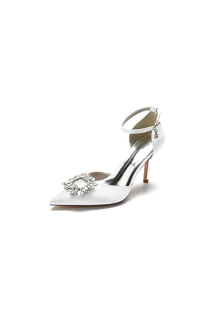 Pointed Toe Rhinestone Party Shoes - KissProm