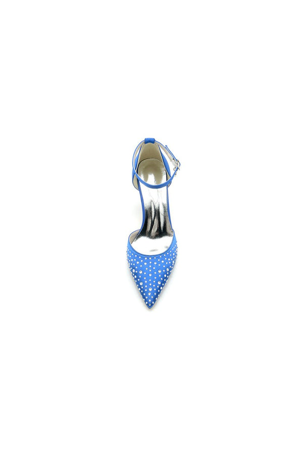 Pointed Toe High Heels with Ankle Strap - KissProm