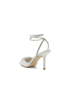 Rhinestone Pointed Toe Stiletto Heels - KissProm