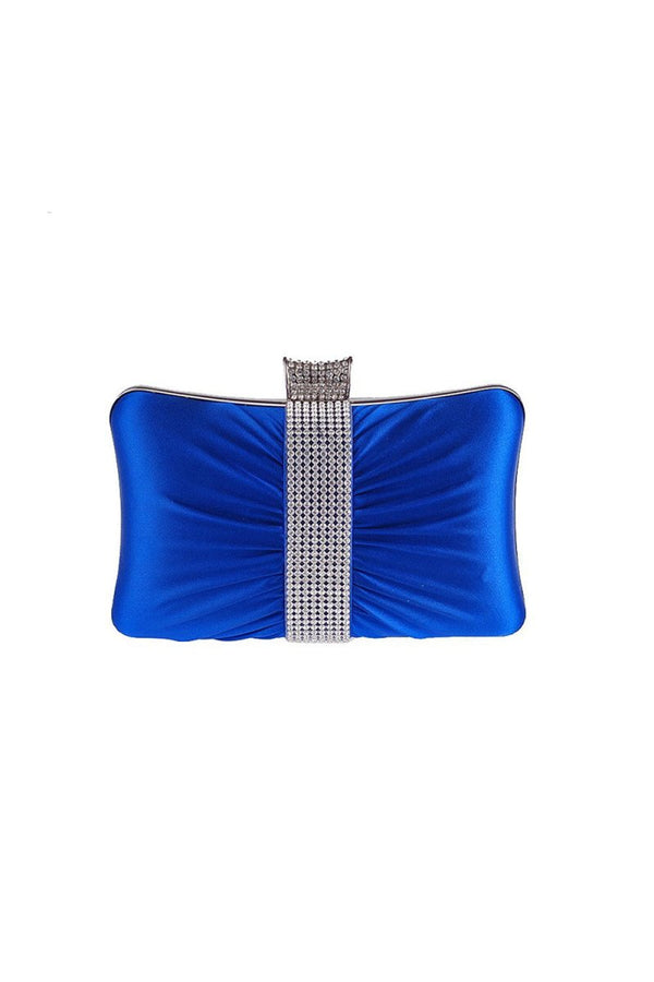 Portable Black Rhinestones Clutch Bag - KissProm