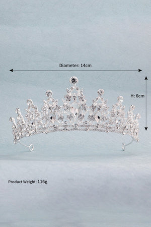 Women’s Gold Princess Rhinestone Crowns - KissProm