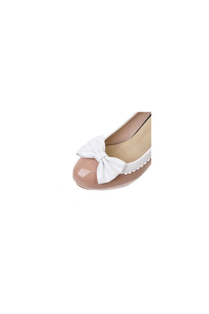 Retro Bowknot High Heels Shoes - KissProm