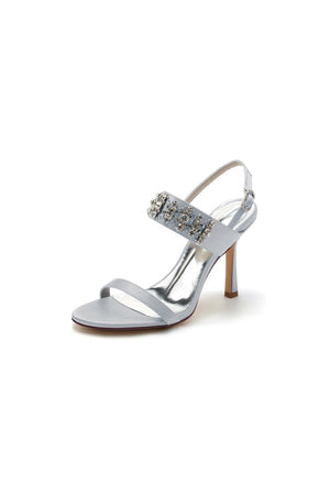 Rhinestone Beaded Ankle Straps Party Shoes - KissProm