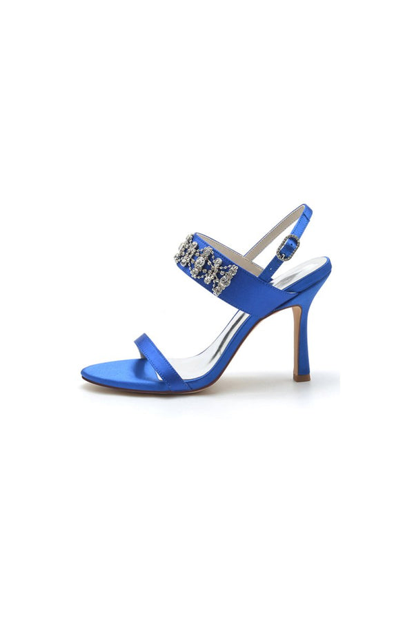 Rhinestone Beaded Ankle Straps Party Shoes - KissProm
