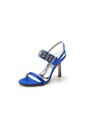 Rhinestone Beaded Ankle Straps Party Shoes - KissProm
