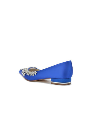 Rhinestone Pointed Toe Kitten Heels - KissProm