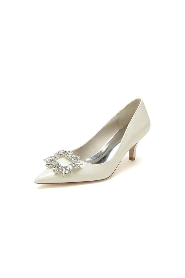 Rhinestone Pointed Toe Stiletto Heel Party Shoes - KissProm