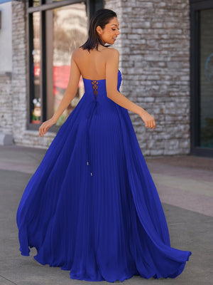 A Line Light Pink Sweetheart Chiffon Long Prom Dress – Prom Dresses by KissProm | Available at KissProm