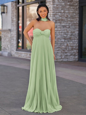 A Line Light Pink Sweetheart Chiffon Long Prom Dress – Prom Dresses by KissProm | Available at KissProm