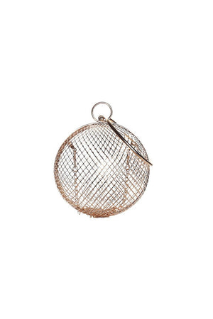 Rose Gold Metal Tennis Chain Handbag - KissProm