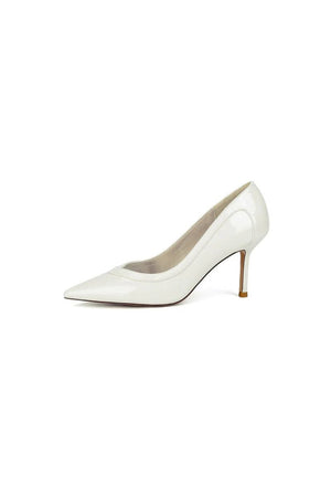 Rose Pink High Heels with Natural Wood Heel - KissProm