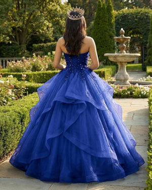 Royal Blue Lace Prom Dresses Royal Blue Lace Formal Graduation Dresses - KissProm