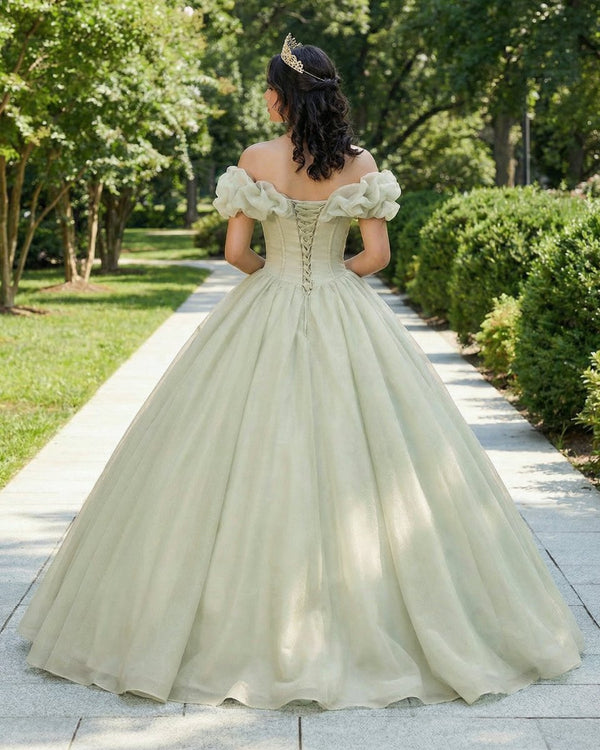 Lavender A - Line Off Shoulder Long Prom Dresses Purple Dress - KissProm
