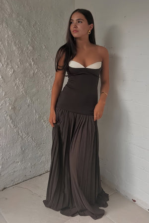 Blue Sweetheart Sheath Chiffon Pleated Long Prom Dresses – Prom Dress by KissProm | Available at KissProm