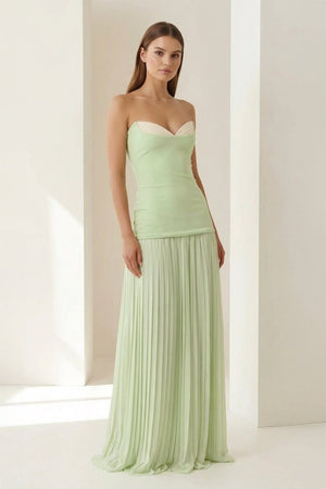 Blue Sweetheart Sheath Chiffon Pleated Long Prom Dresses – Prom Dress by KissProm | Available at KissProm