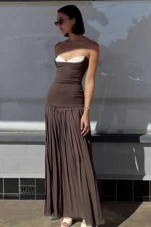 Blue Sweetheart Sheath Chiffon Pleated Long Prom Dresses – Prom Dress by KissProm | Available at KissProm