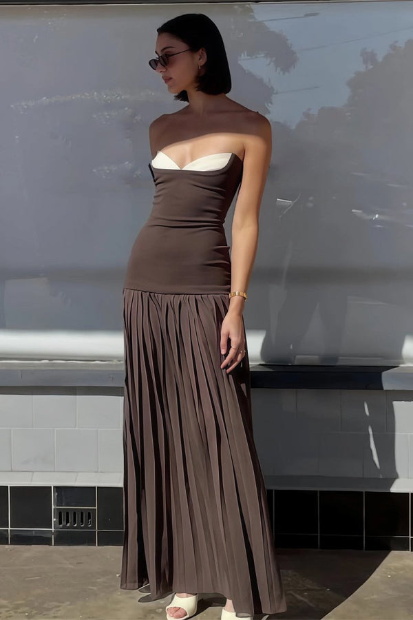 Blue Sweetheart Sheath Chiffon Pleated Long Prom Dresses – Prom Dress by KissProm | Available at KissProm