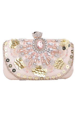 Sequins Rhinestones Square Party Handbag - KissProm