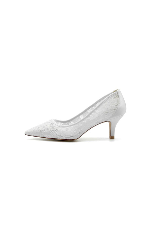 Sexy Pointed Toe High Heels with Lace Mesh Hollow Out - KissProm