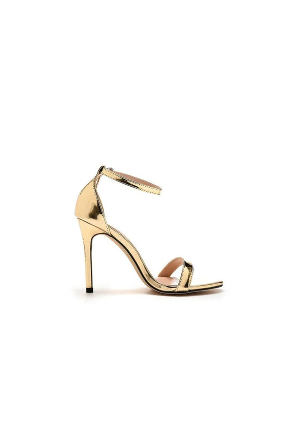 Sexy Simple Thin Strap Open Toe Ankle - strap Ultra High Heels - KissProm