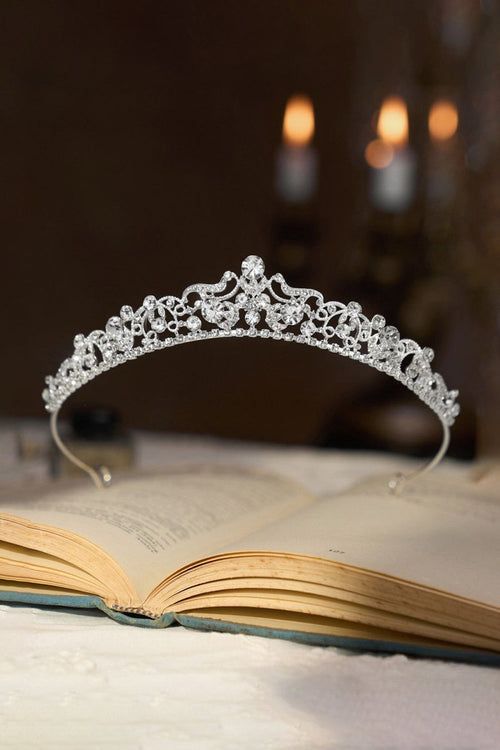 Silver Crystal Wedding Tiara for Women – Accessory by KissProm | Available at KissProm