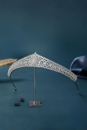 Silver Eternal Zircon Tiara - KissProm