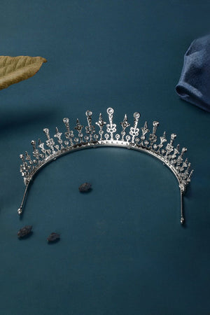Silver Radiant Zircon Tiara - KissProm