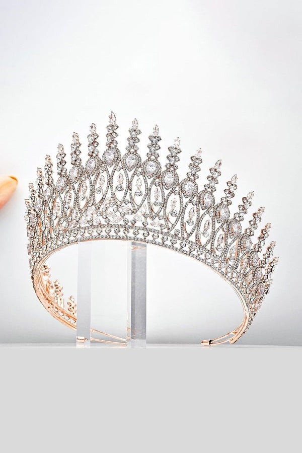 Silver Tall Wedding Tiara - KissProm