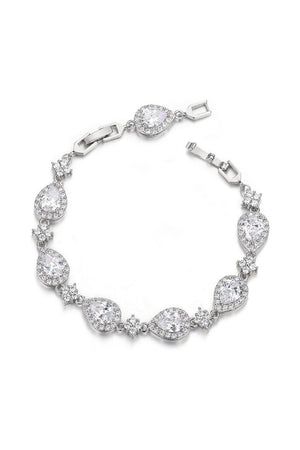 Black Rhinestone Zirconia Teardrop Tennis Bracelets - KissProm