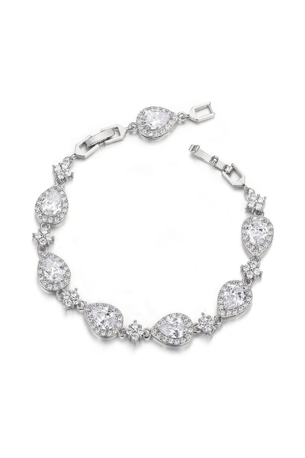 Black Rhinestone Zirconia Teardrop Tennis Bracelets - KissProm