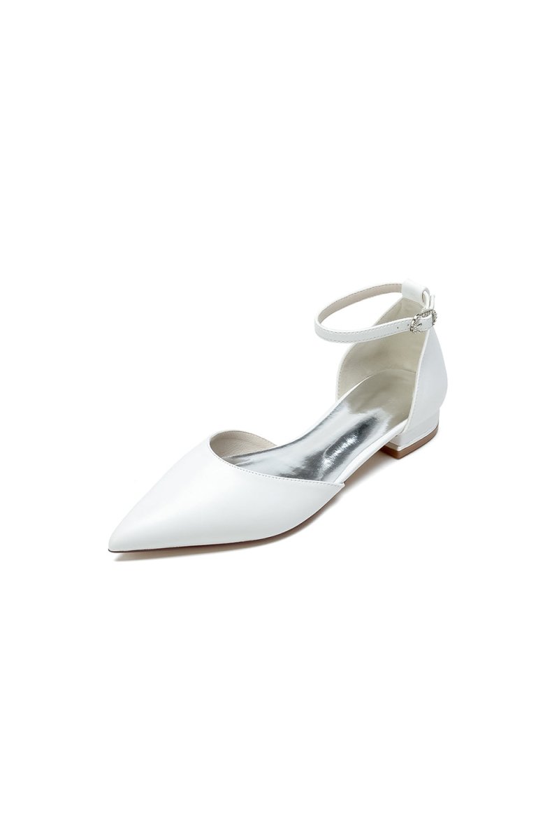 Simple Ankle Strap Buckle Kitten Heels - KissProm