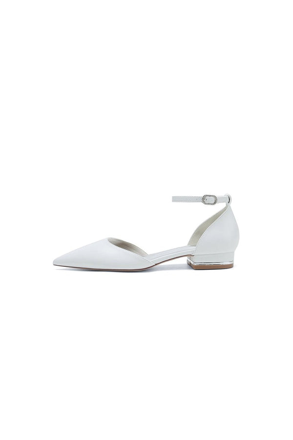 Simple Ankle Strap Buckle Kitten Heels - KissProm