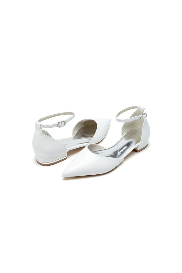 Simple Ankle Strap Buckle Kitten Heels - KissProm