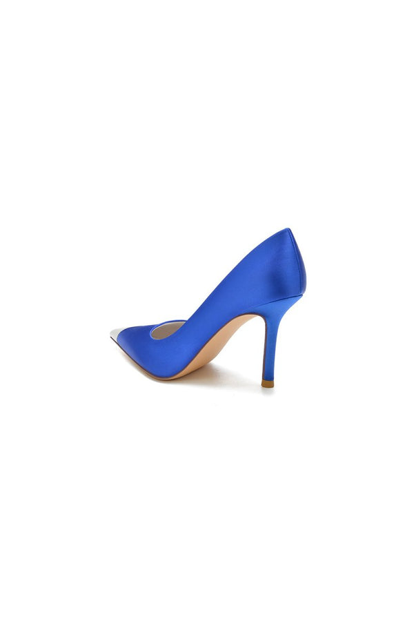 Simple Cocktail Metallic Pointed Toe High Heels - KissProm