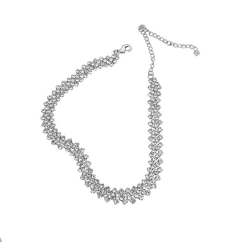 Simple Diamond Choker Necklace - KissProm
